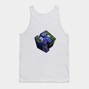 Earth Cube - Rubik's Cube Inspired Design for people who know How to Solve a Rubik's Cube Tank Top